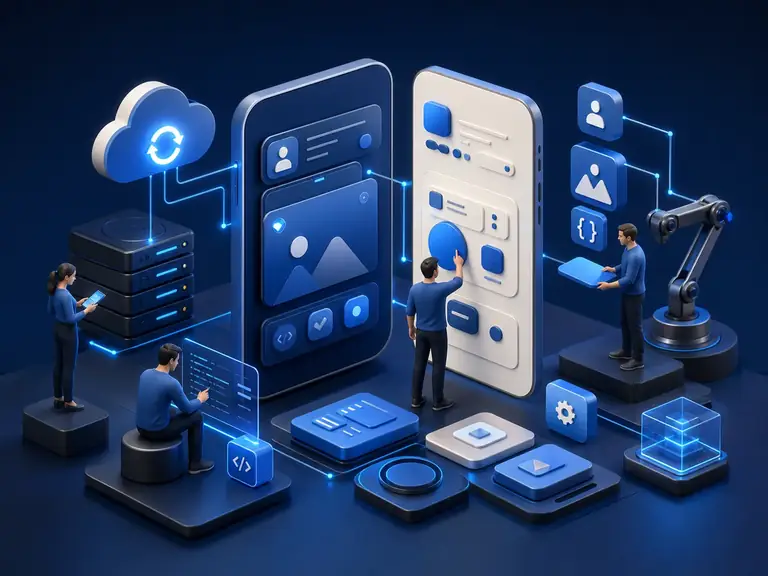 Digital application visual representing ServeIO