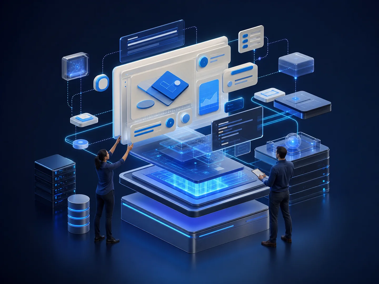 Web application development illustration